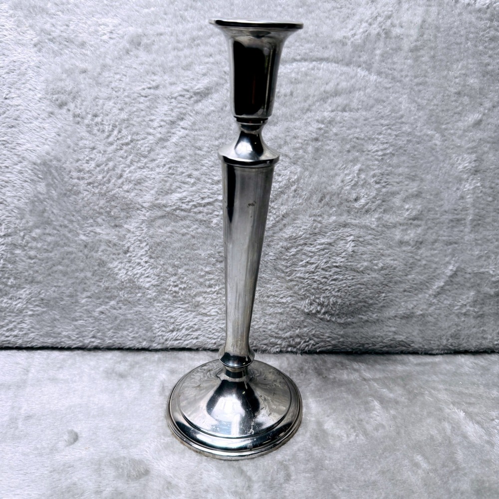 Reed &‎ Barton Pewter Candlestick B790 Tall Vintage 8″–10″ Classic Metal Holder
